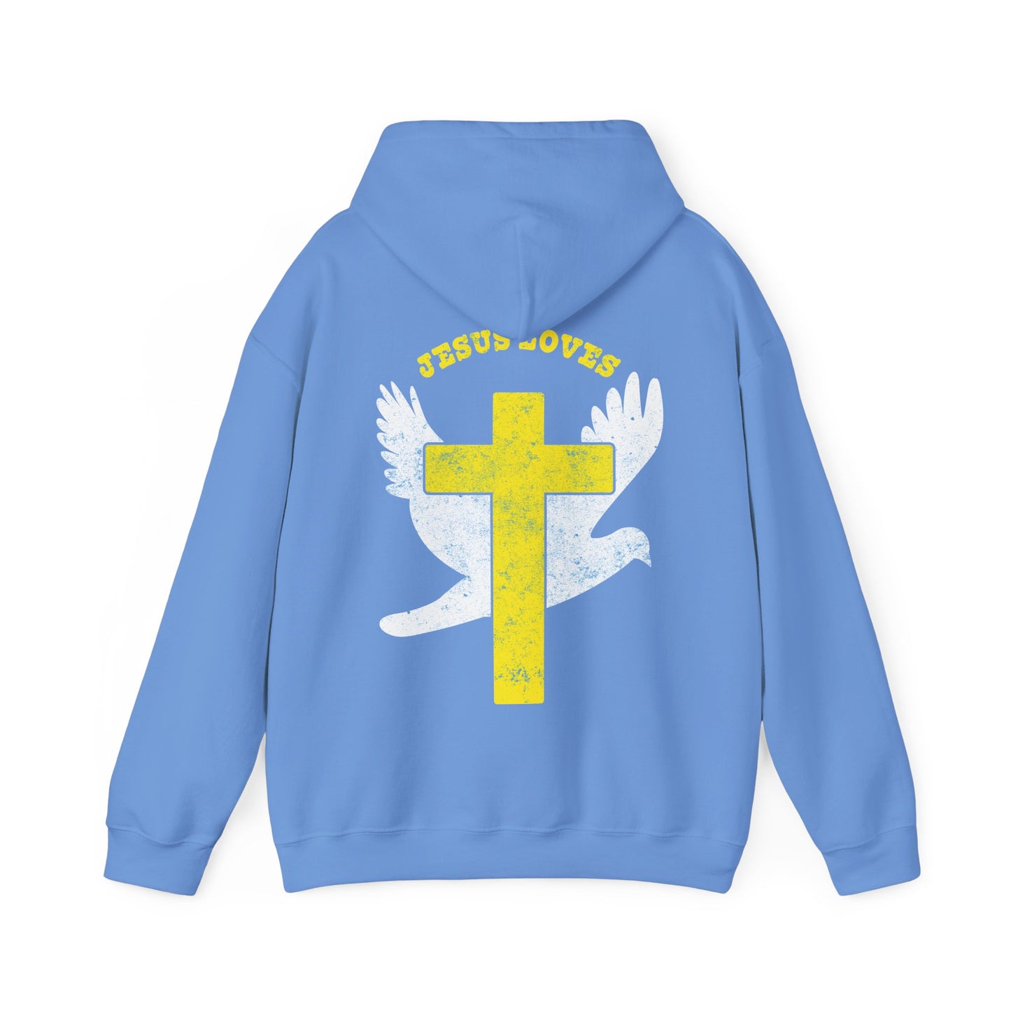 Jesus Loves Unisex Hoodie - Carolina Blue