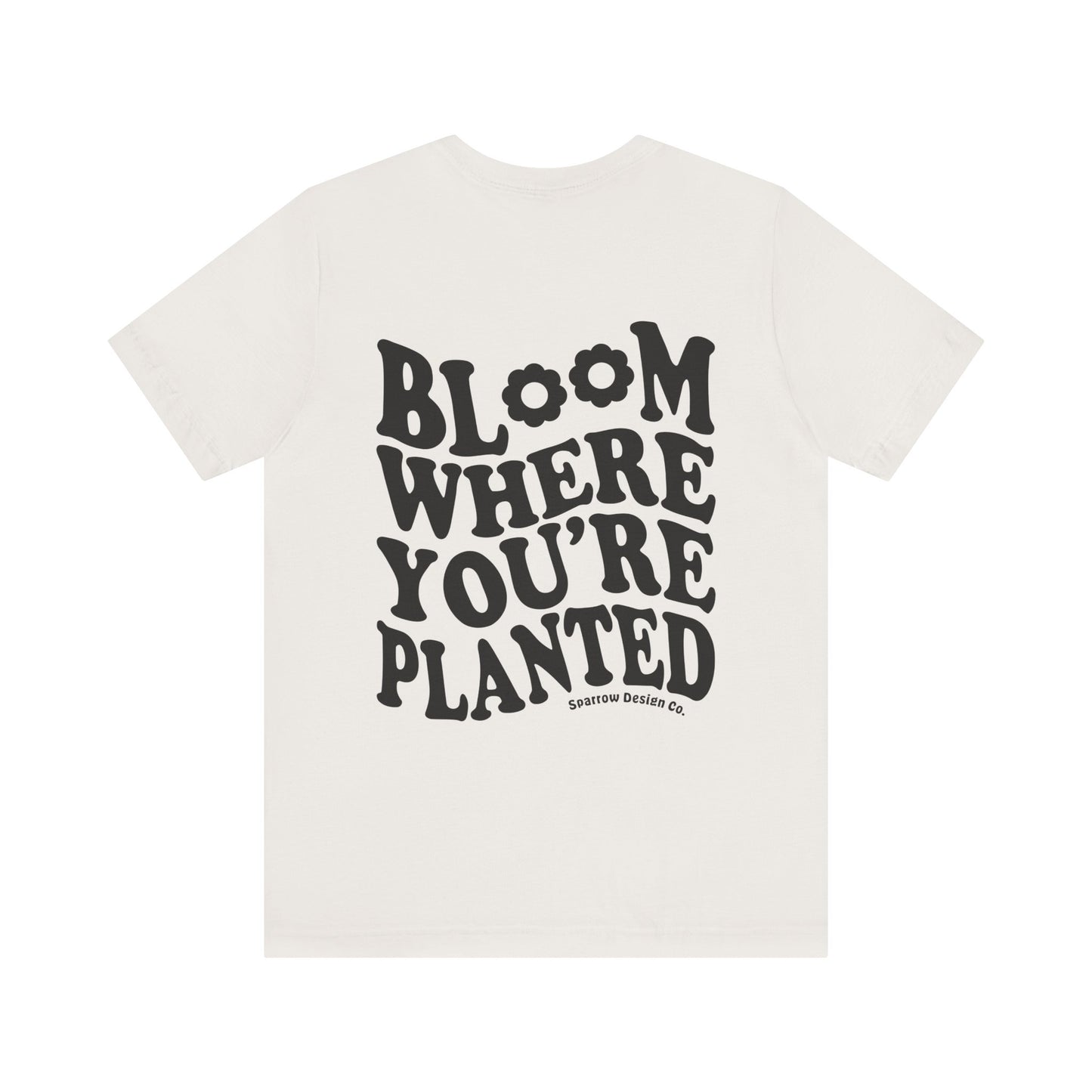 Bloom Where You're Planted Tee - White/Gray/Natural