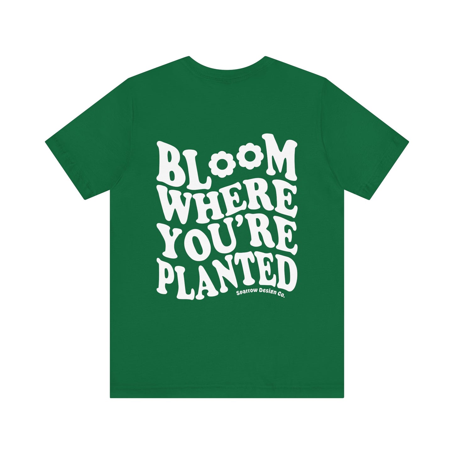 Bloom Where You're Planted Tee - Navy/Black/Kelly Green