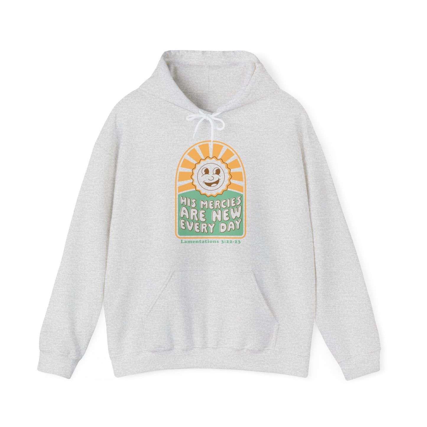 Mercies Unisex Hoodie - White/Ash