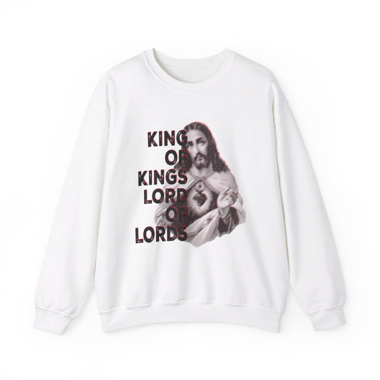 King of Kings Unisex Crewneck Sweatshirt - White/Sand