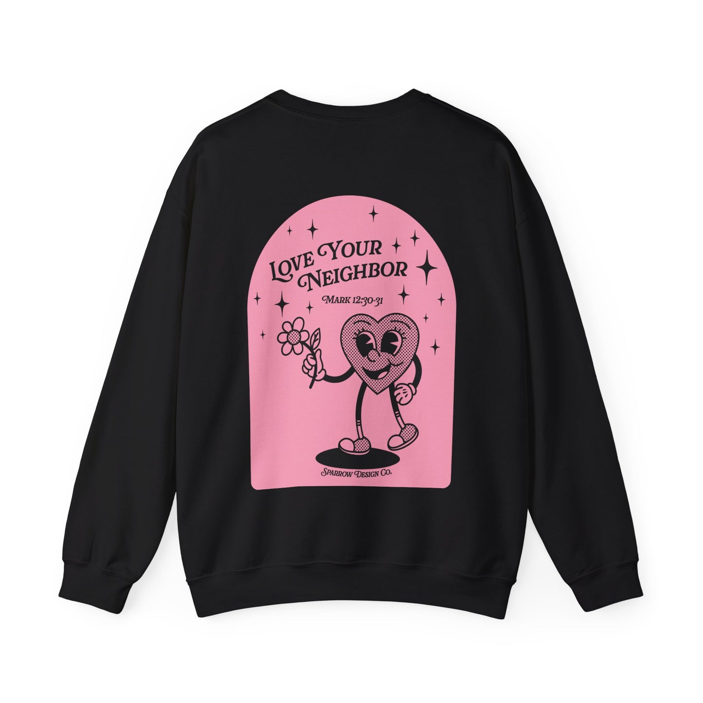 Love Your Neighbor Unisex Crewneck Sweatshirt - Black