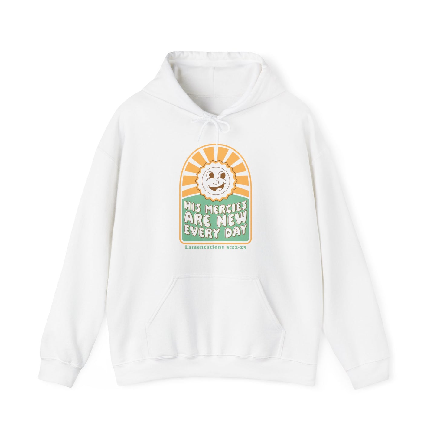 Mercies Unisex Hoodie - White/Ash