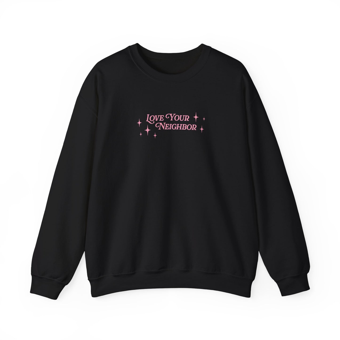 Love Your Neighbor Unisex Crewneck Sweatshirt - Black