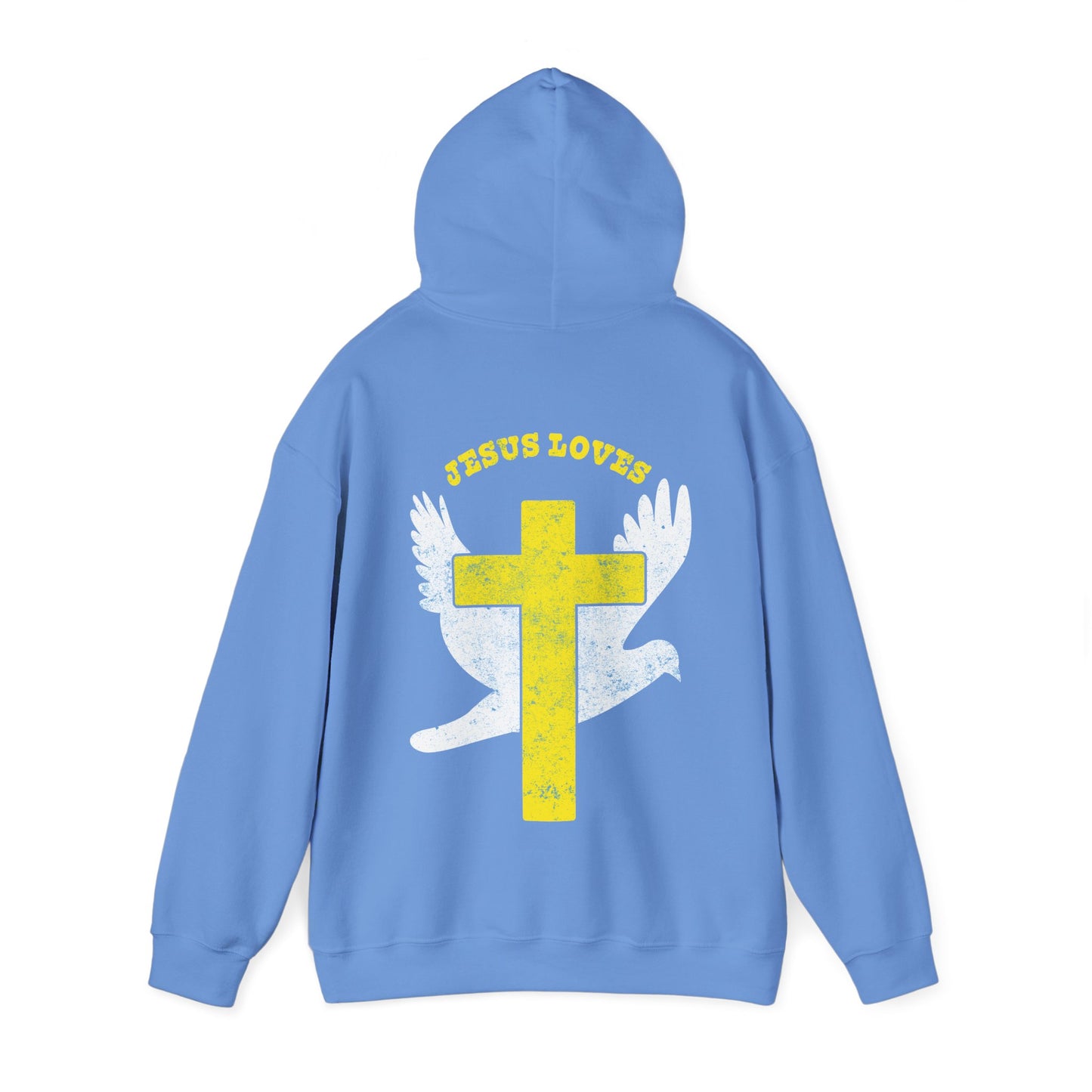 Jesus Loves Unisex Hoodie - Carolina Blue