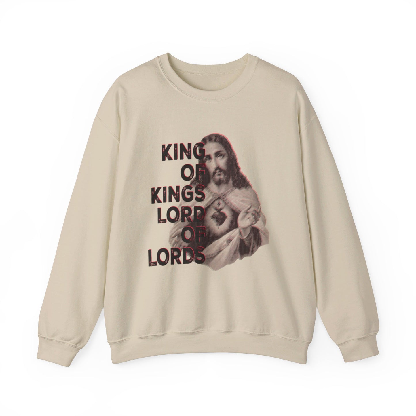 King of Kings Unisex Crewneck Sweatshirt - White/Sand