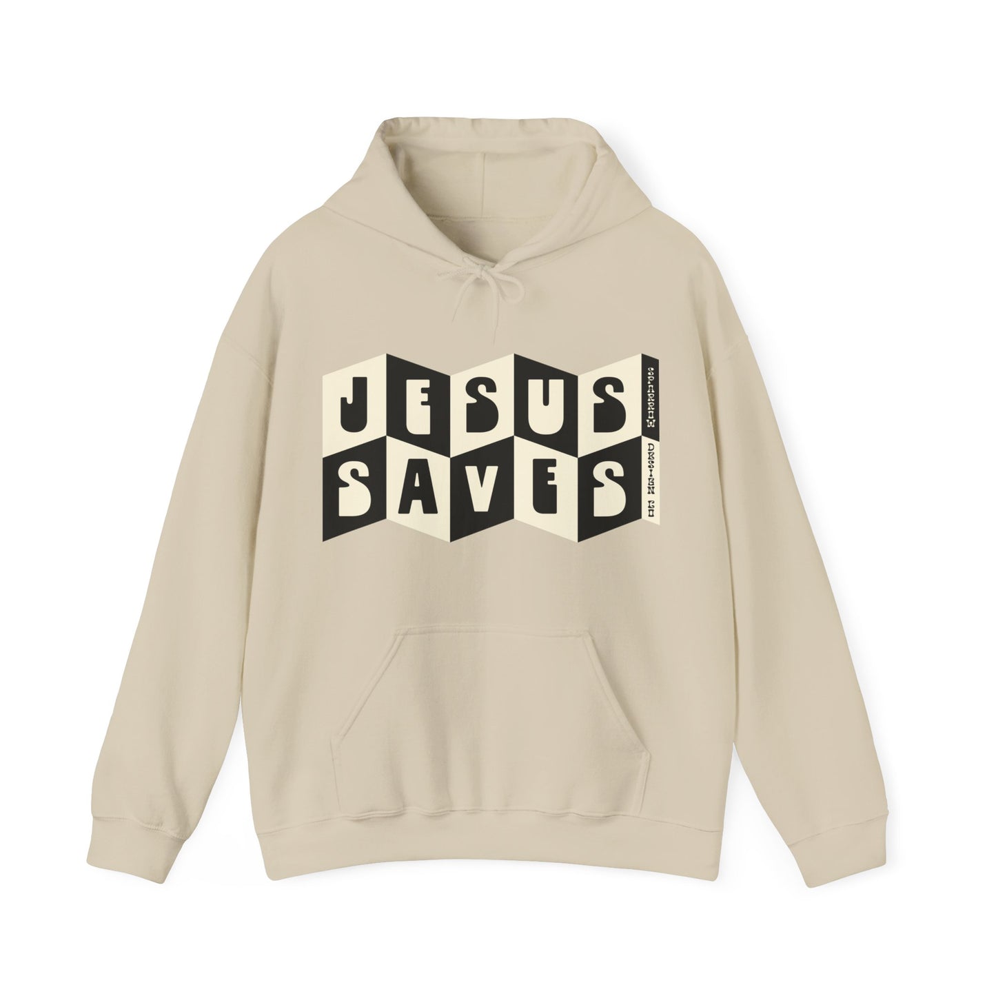 Jesus Saves Hoodie - Sand