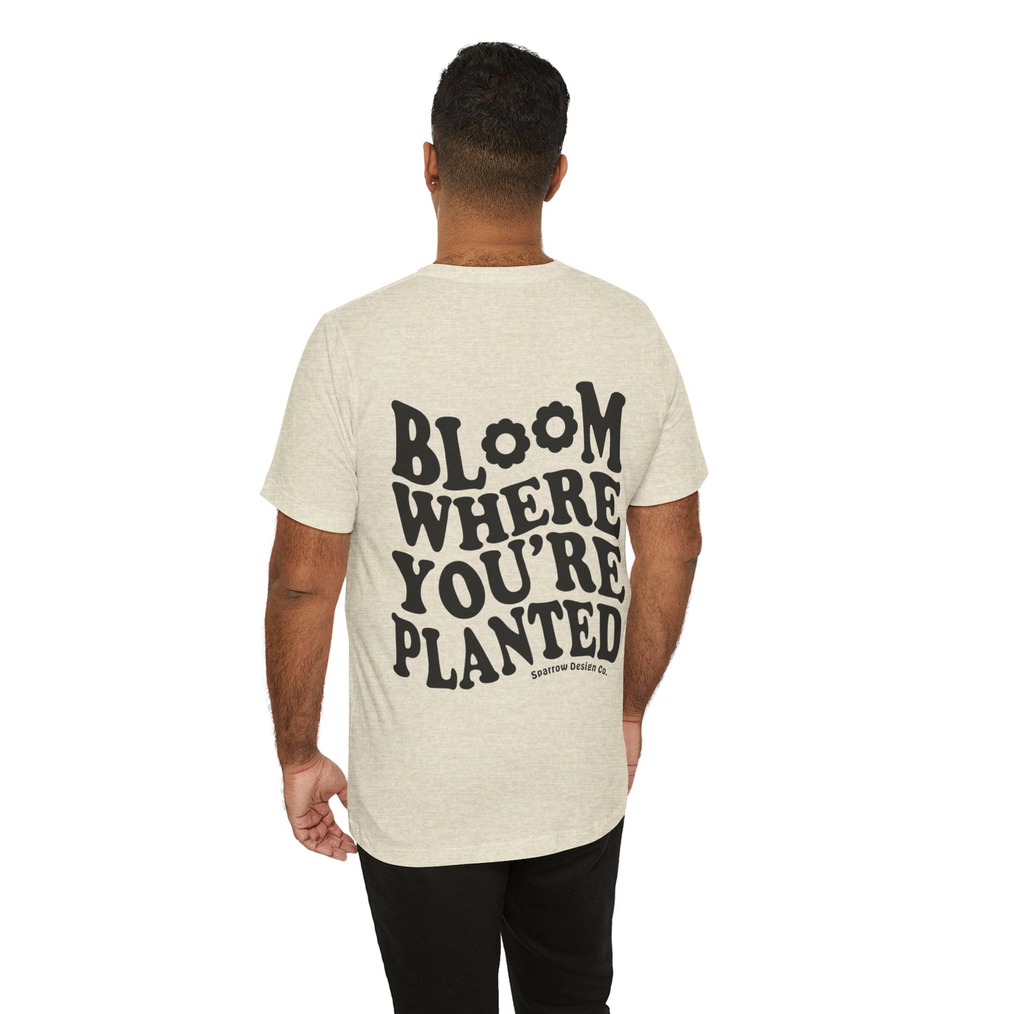 Bloom Where You're Planted Tee - White/Gray/Natural