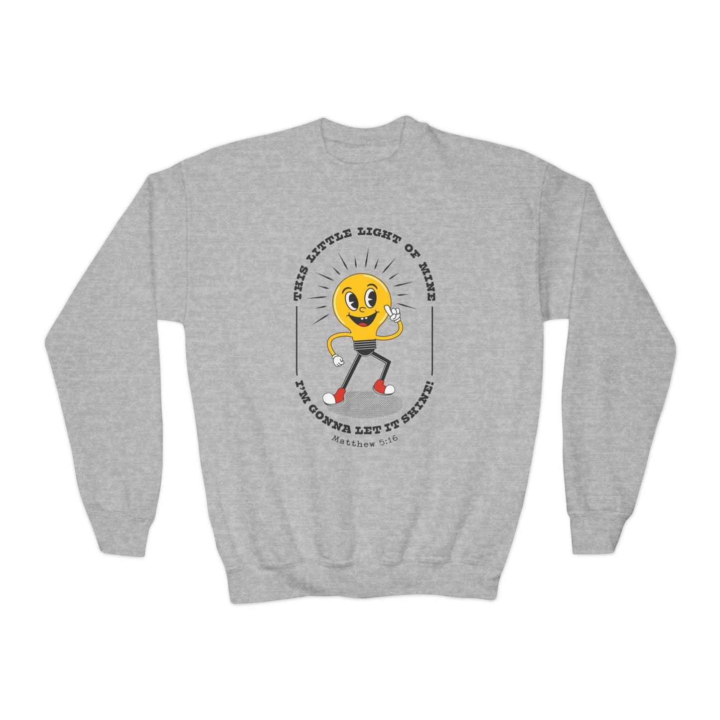 This Little Light of Mine Crewneck Sweatshirt - Gray/Pink