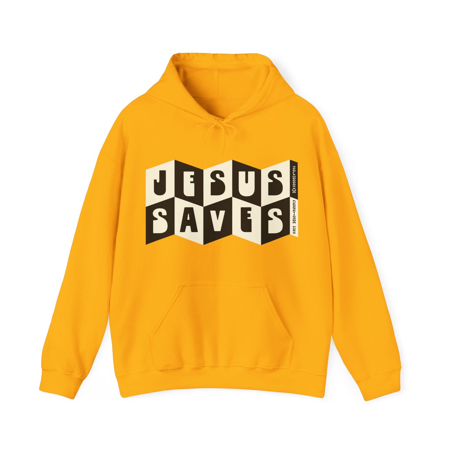 Jesus Saves Hoodie - Gold