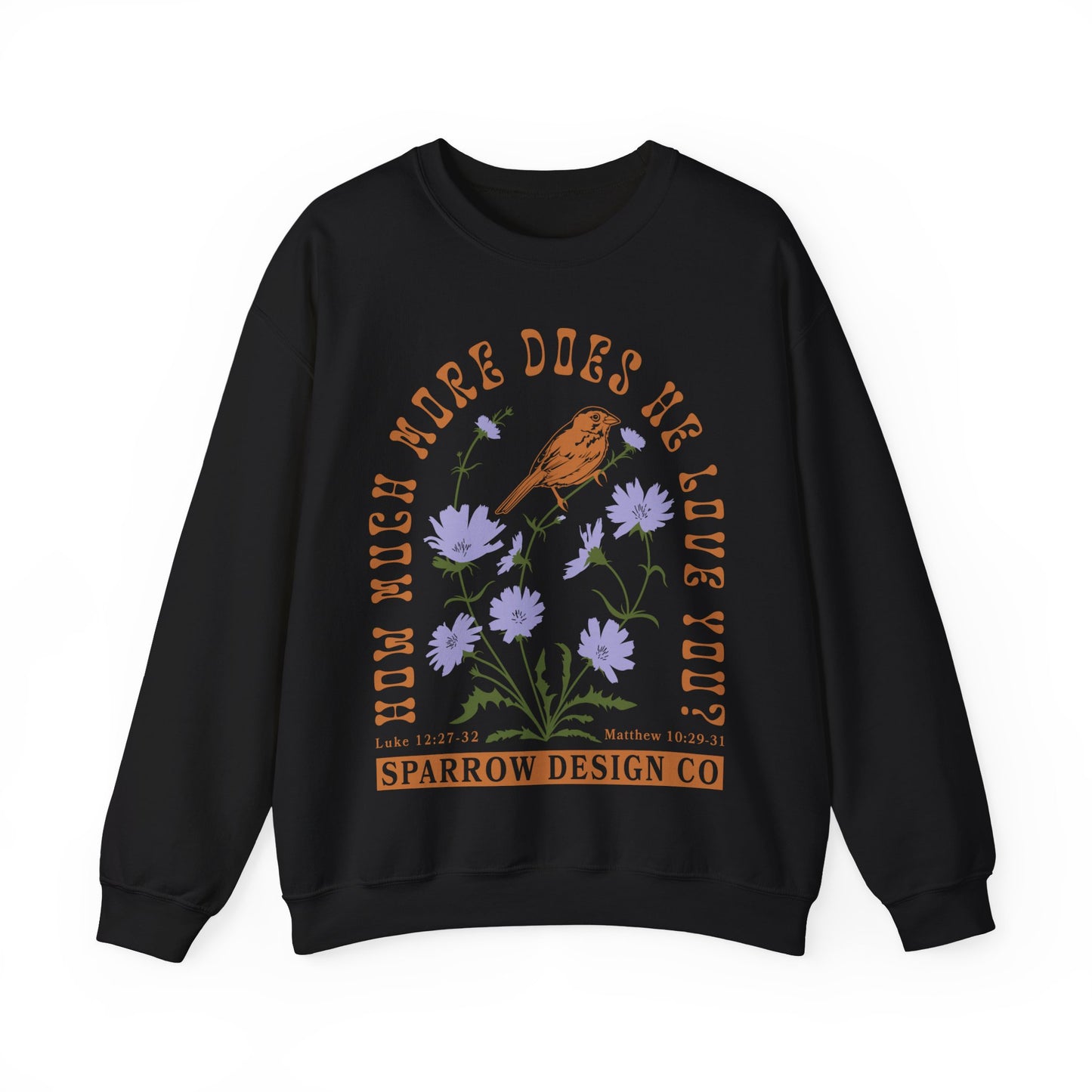 Wildflowers & Sparrows Unisex Crewneck Sweatshirt - Black/Navy