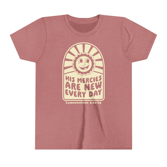 Mercies Youth Tee - Mauve/Navy/Black