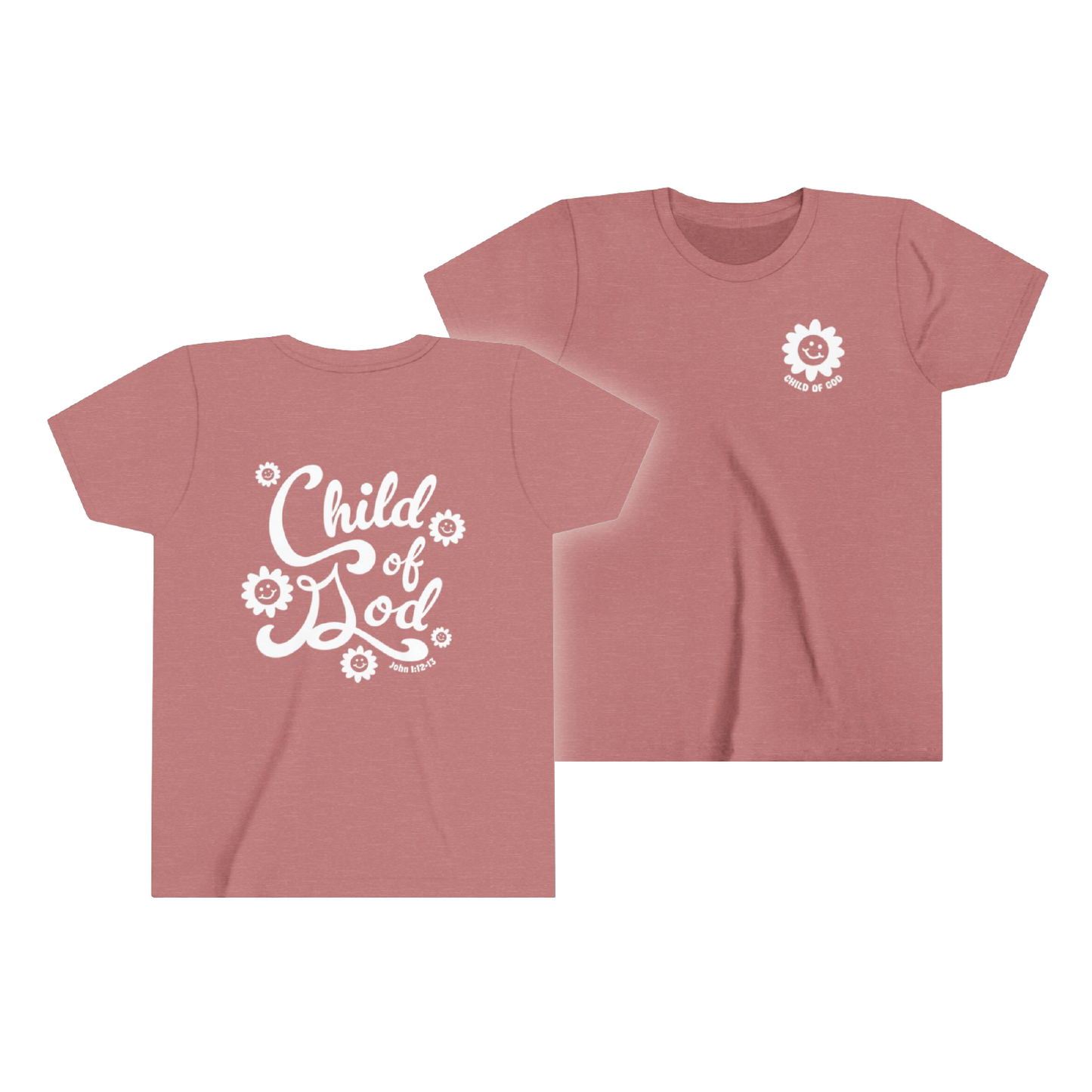 Child of God Youth Tee - Black/Pink/Mauve