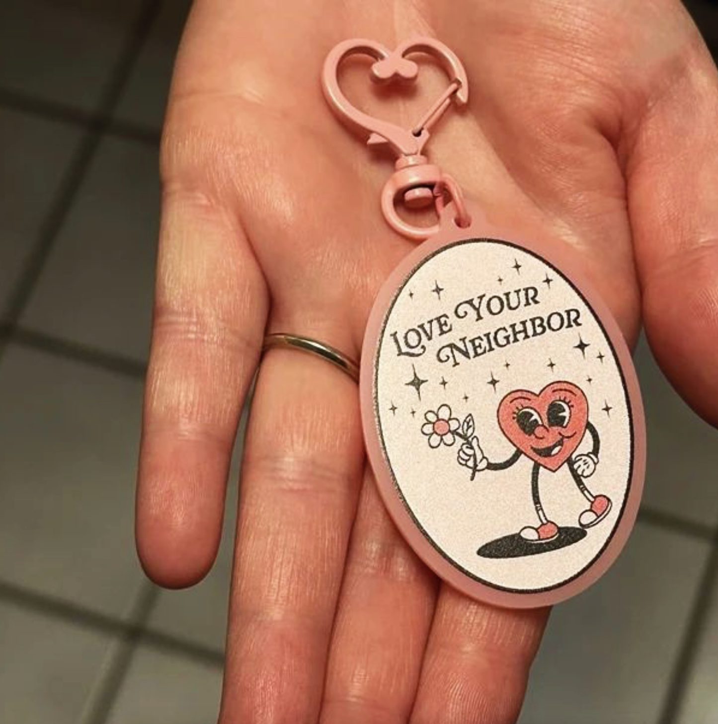 Love Your Neighbor Keychain