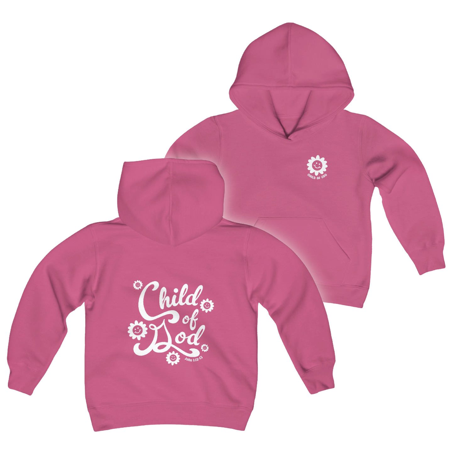 Child of God Youth Hoodie - Pink/Blue/Black