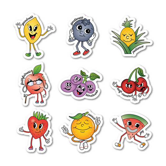 Fruits of the Spirit Vinyl Stickers - Set of Nine