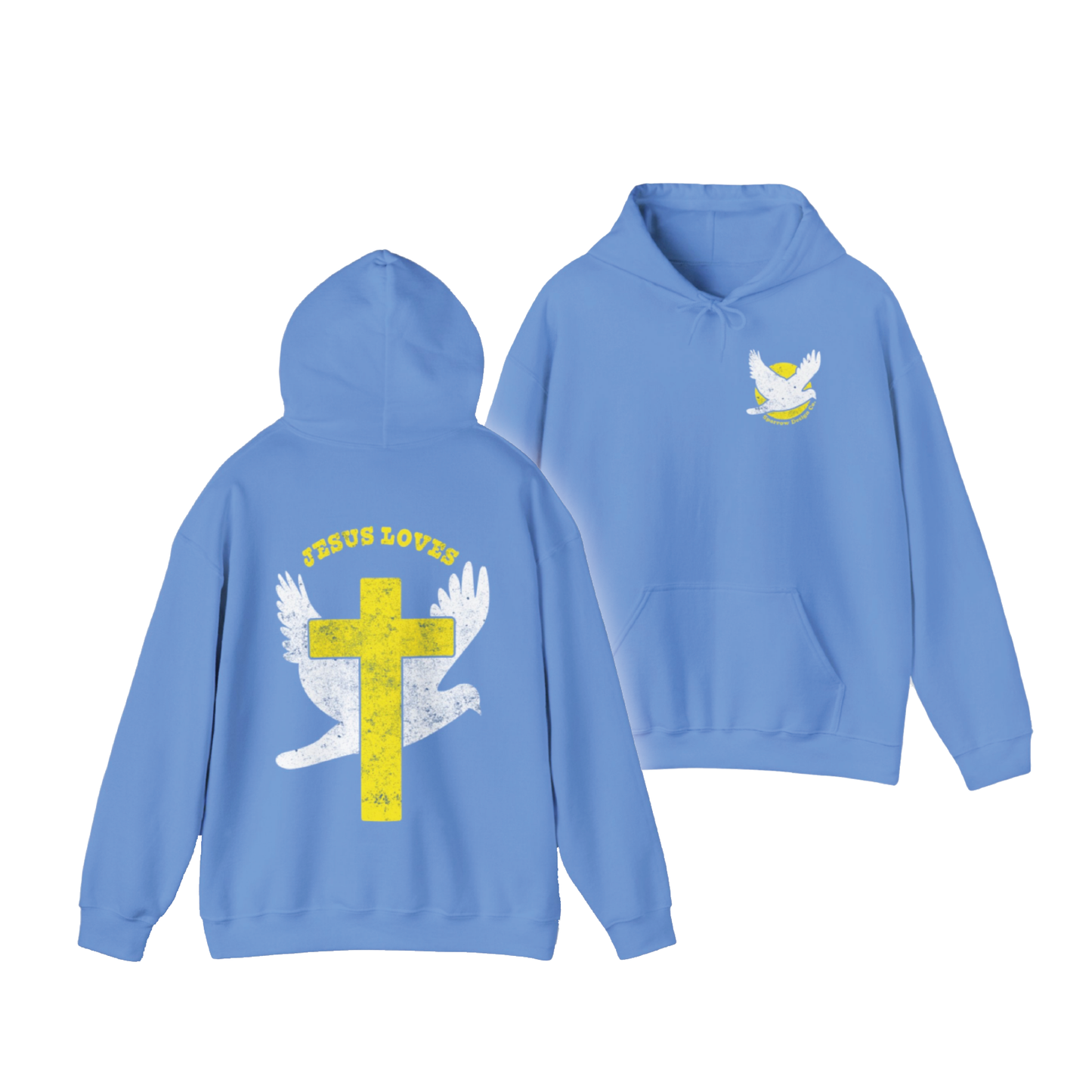 Jesus Loves Unisex Hoodie - Carolina Blue