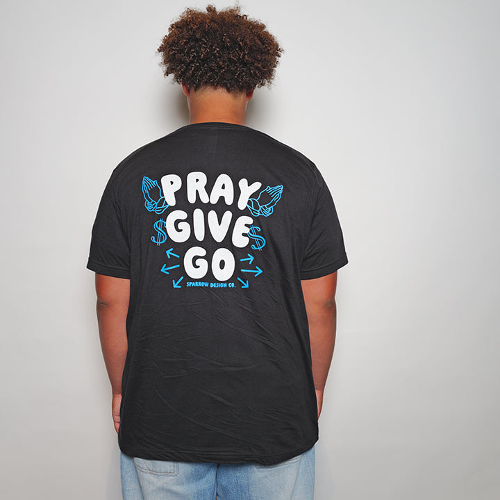 Pray Give Go Tee - Black