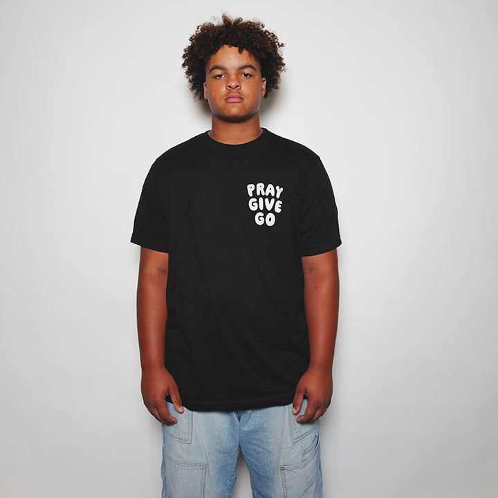 Pray Give Go Tee - Black